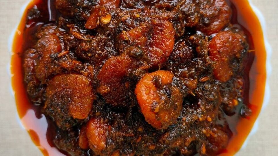 Gongura Prawns Pickle